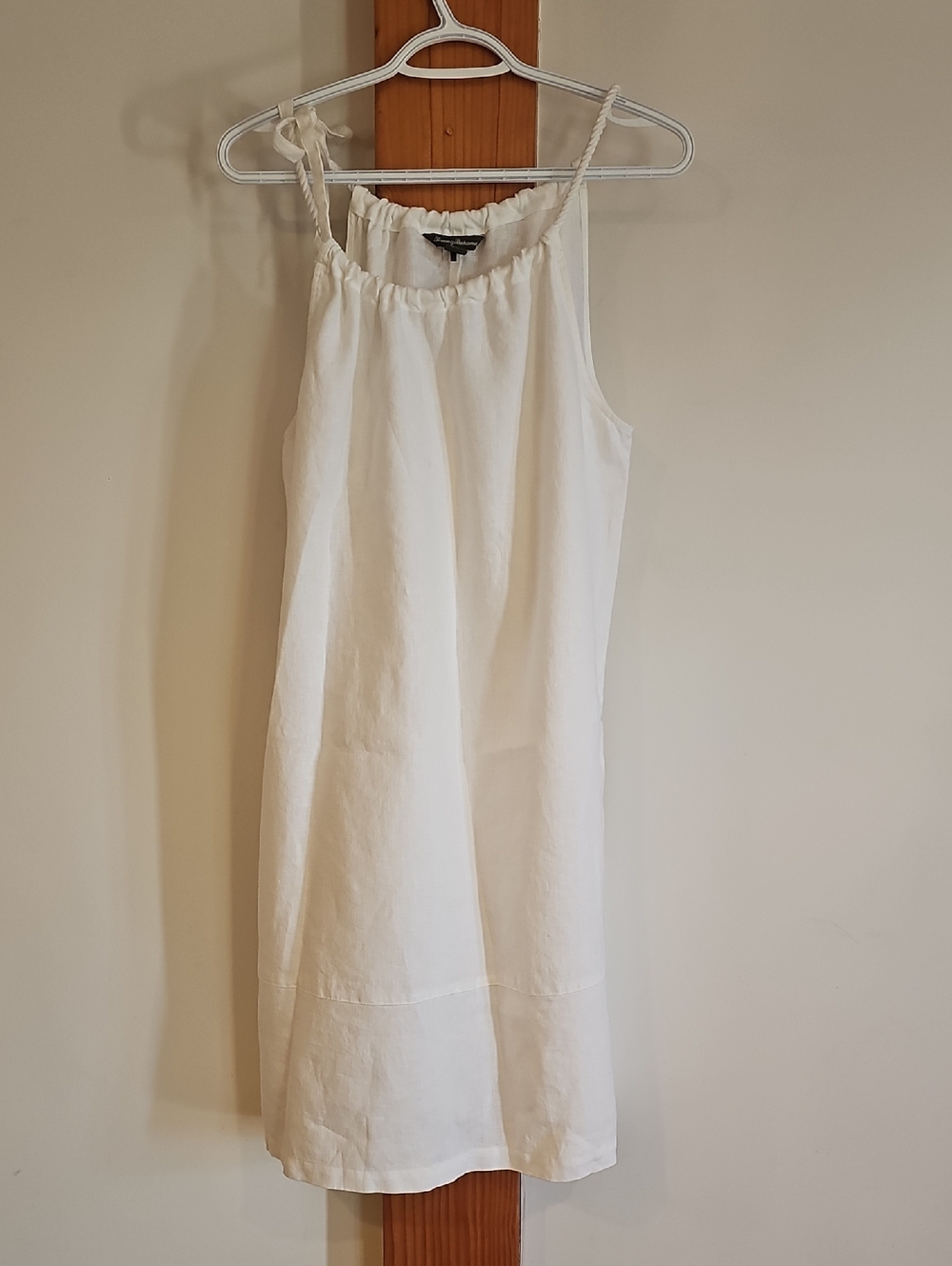 Tommy Bahama White Linen Dress with Pockets